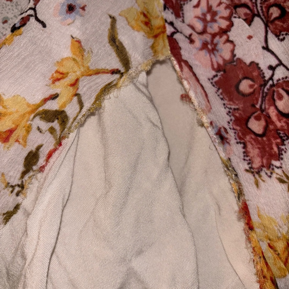 Anthropologie Ruched Cross Front Square-Neck Floral Midi Dress - Picture 8 of 12